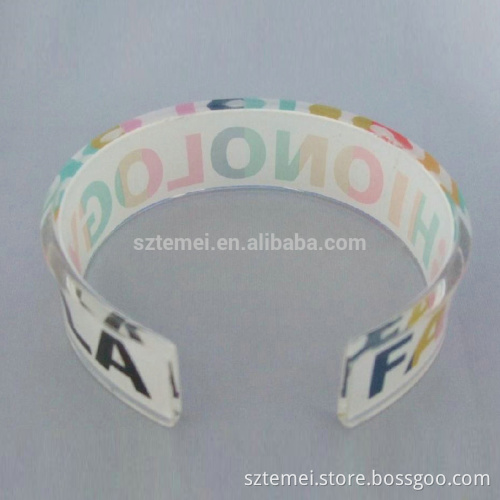 Customized acrylic cuff bracelet